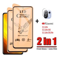 2 In 1 Xiaomi Mi 11 12 13 Lite 5G NE Matte Ceramic Tempered Glass for Xiaomi Mi 13 12 11 10 Pro 12T 11T 10T 9T Pro 5G Screen Protector
