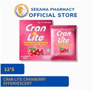CRAN LITE CRANBERRY 830MG EFFERVESCENT POWDER 5G x 12S