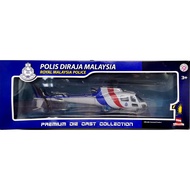 PDRM POLIS DIRAJA MALAYSIA 1:43 METAL DIE CAST EURO COPTER AS350 POLICE HELICOPTER (WHITE) MODEL COL