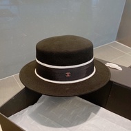 CELINE666 Dark Blue Color Matching CC Embroidered Knitted Hat