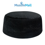 Peci Chechen Velveteen Bahan Beludru Kaku Berkualitas Warna Hitam - The Kufi