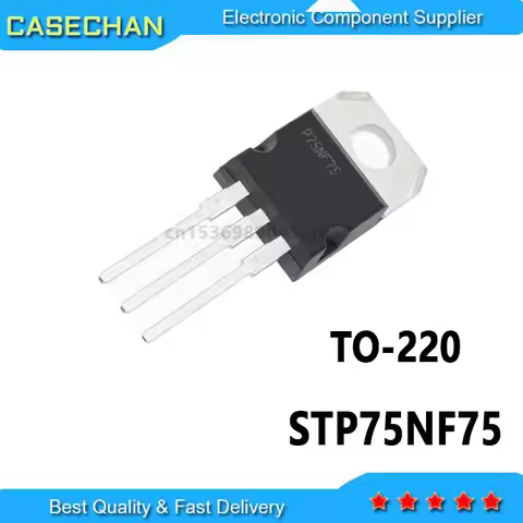 10PCS New and Original P75NF75 P75NF75A TO-220 STP75NF75
