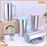 ELAINE2 Water Bottle, Single Layer Thickened Stainless Steel Iced Tea Pitcher,  Flip Top Lids 1.8 Li