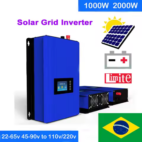 SUN1000W 2000W Solar Grid Tie Inverter with Limiter for Solar Panel or Battery Dischage DC 22-65V/45