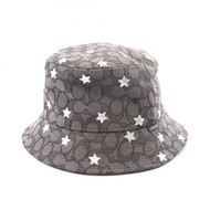 【二手】蔻COACH)經典星光印花漁夫帽 CP353 灰色帆布漁夫帽 灰色 CP353 經典星光印花