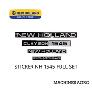 Sticker New Holland 1545 Set (Black/ White) -Mesin Padi New Holland