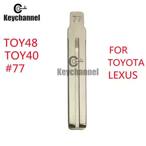 10pcs Car Flip Key Blade Lishi TOY48 TOY40 KD Key Blank 77# for Toyota Camry Corolla Auris Lexus ES 
