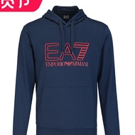 Armani/Armani EA7 Men's Hooded Pullover Drawstring Sweatshirt Casual Cotton Embroidered Men's Jacket