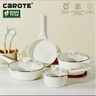 Non-Stick Granite Frying Pan Suitable for All Types of Original CAROTE Terra White Stoves