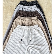Everyday Pants Strip Pants Bangkok Women's Long Pants Beigy Office College Striped Culottes Prinstri