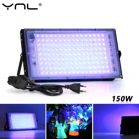 UV Led Flood Light 50W 100W 150W 220V Outdoor Floodlight 395nm 400nm Ultraviolet Fluorescent Stage L