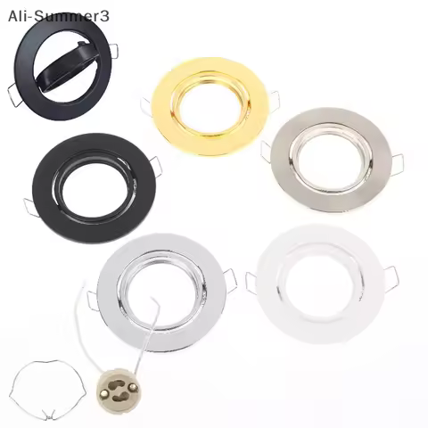 1 Set Round Fixture Downlight Led Holders Cutout For Bulb Holder Recessed LED Spot Light MR16 GU10 L