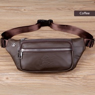 100% Genuine Leather Waist Packs Travel Fanny Pack For Mens and Womens Leather Waist Bag Male Belt