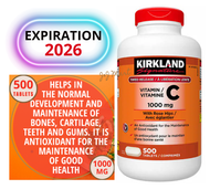 KIRKLAND SIGNATURE VITAMIN C 1OOO mg with ROSEHIP 500 TABLETS