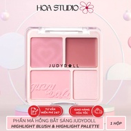 Judydoll Highlight Blush & Highlight Palette - Genuine 1 box