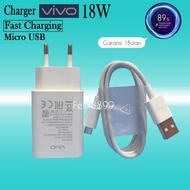 Charger Casan Vivo Y12 Y12i Y12s Y15 Y15s Y17 Y19 100% Original 18W Fast Charging Micro USB