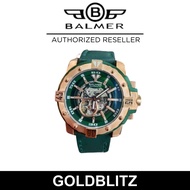 Balmer 7990G-BRG-6 Gent's Automatic Semi-skeleton 100m Green Leather Strap Watch