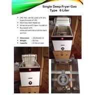 6Liter Gas Type Deep Fryer Heavy Duty Commercial Deep Fryer Imported