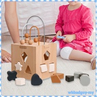 [WhbadguyMY] Baby Activity Cube Montessori Interactive Wooden Activity Center for Activity