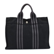 Hermes 四趾小號托特包 手提包 帆布 黑色 HERMES