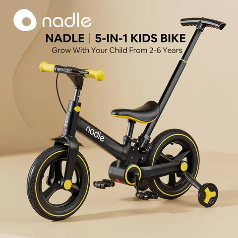 Children's bicycle balance bike 4-in-1 1-6-year-old girl boy pedal folding bike