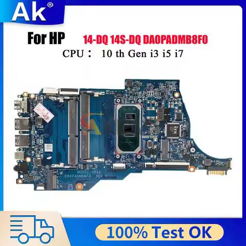 DA0PADMB8F0 Laptop Motherboard For HP 14T-DQ 14-DQ 14S-DR With i3 i5 10th Gen CPU L88847-601 L88848-