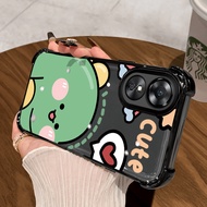 Casing HP For OPPO A17 OPPO A17K Case Protective Casing Dinosaur Couple Silicone Softcase HP Casing 