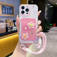 Latest Crystal Flower Card Holder For Soft Case hp Vivo Y29 5G V40 Lite 5G Y19S Pro Y21 Y21S Y21T Y3