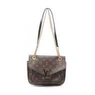 LOUIS VUITTON Passy 單肩包 M45592 Monogram 帆布 棕色 黑色 二手 女款