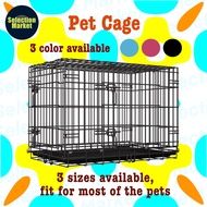♡Pet Cage for Cat and Dog Dog Cage with Poop Tray Heavy Duty Pet Collapsible Cage Foldable Pet Cage♔