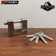 Camel 84mm Armored Padlock - 84mm Square Warehouse Padlock - 1 pcs, Standard