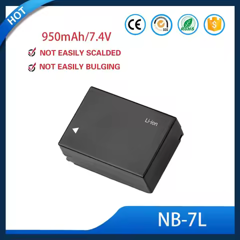 NB-7L High Capacity Rechargeable Li-ion Camera Battery For Canon G10 G11 G12 SX30 IS PC1305 Digital 