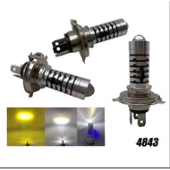 H4 laser Led headlight far near white and yellow Senja biru