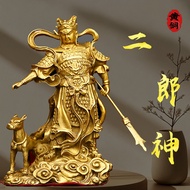 Erlang God Bronze Statue Brass Erlang God Yang Yang Ornaments Roaring Tengu Erlang Zhenjun Home Livi