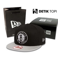 ~ HITAM 3.3 MEGA SHOPEE NBA Basketball Hat Brooklyn Nets Black Gray Snapback Premium Branded