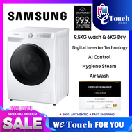 SAMSUNG 9.5KG FRONT LOAD WASHER &amp; 6.0KG DRYER COMBO WITH AI Ecobubble™ / Washing Machine / 9.5KG &amp; 6KG Mesin Basuh &amp; Pengering Baju [ WD95T634DBH/FQ ]