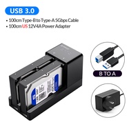 ORICO HDD Docking Station 2.5/3.5 SATA To USB 3.0รองรับ6Gbps UASP 12TB HDD SSD พร้อมอะแดปเตอร์12V2A 