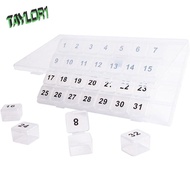 TAYLOR1 32 Grid Pill Organizer Box, Lightweight Clear Medicine Organizer, Reusable Compact Portable Sturdy One Month Pill Cases Essential for Travel