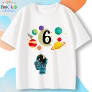 Astronaut 6 Year Old Boy Birthday T-Shirt – Loose Cotton Shirt