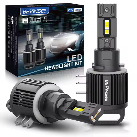 BEVINSEE H15 LED CANBUS Bulbs 110W High Beam+DRL Daytime Running Light for Volkswagen Golf 6 MK3 for