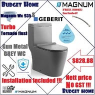 Magnum Gun metal grey black Toilet bowl / Gun grey turbo tornado wc935s GG gun grey