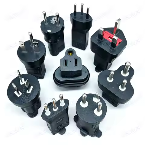 UK EU AU DK IT CH Brazil Israel South‑Africa US 6-15P IEC C14 Plug to NEMA 5‑15R US Female Socket Po