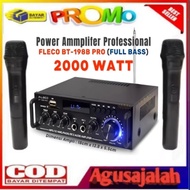 BONUS MIC 2 Amplifier fleco 198B PRO 2000watt karaoke amplifier bluetooth