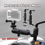 Mount Holder for Gopro Motorcycle Camera Support Handlebar Mirror Mount Bracket for Insta360 Action 