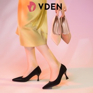 VDEN Pointed Patent Leather Pumps (Minus 1size) Mid Heel (3-5 cm)