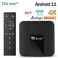 Tanix TX3 Mini Plus Android 11.0 Amlogic S905W2 Smart TV Box AV1 2.4G&amp;5G Dual Wifi 2G16G 4K TX3 Mini+ Set Top Box TV Receivers