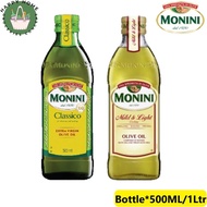 Monini Olive Oil Classico Extra Virgin Oilve Oil / Mild & Light Olive Oil (Bottle*500ml/1Ltr)