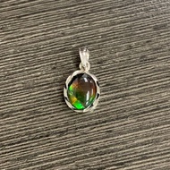 Ammonite Pendant with Necklace 🌈 特级斑彩小吊坠/配件吊饰🌈  - 1 set (No. D)