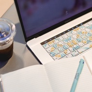 富士山 磁磚系列 / 鍵盤膜 - 淺藍