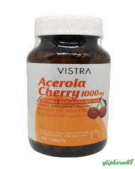 VISTRA Acerola Cherry 1000 mg อะเซโรลา เชอร์รี่ สกัด 1000 มก. ขนาด 20, 45 เม็ด (หมดอายุปี 2025)